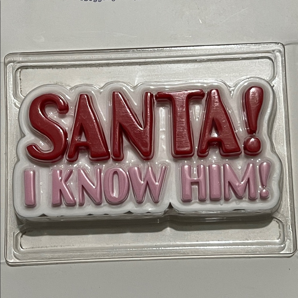 Bogg bit bogg bag accessories Santa ! I know him!‎ Christmas holiday red pink - Picture 2 of 7